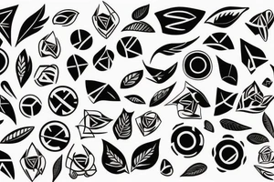 Minimal black tribal tattoo idea