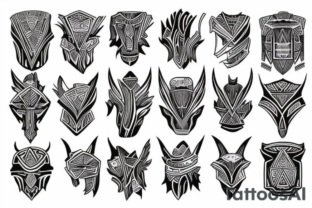 Minimal black tribal tattoo idea