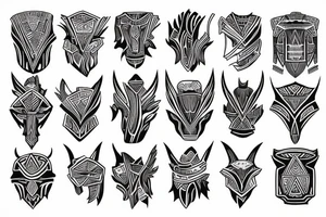Minimal black tribal tattoo idea