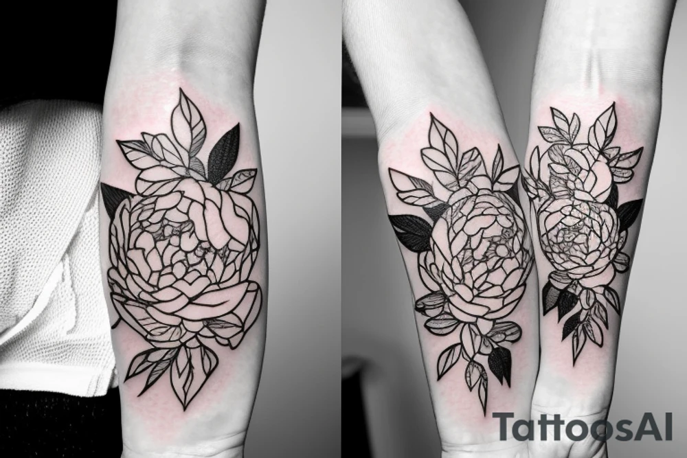 peonies integrated with vines and an old swingset tattoo idea
