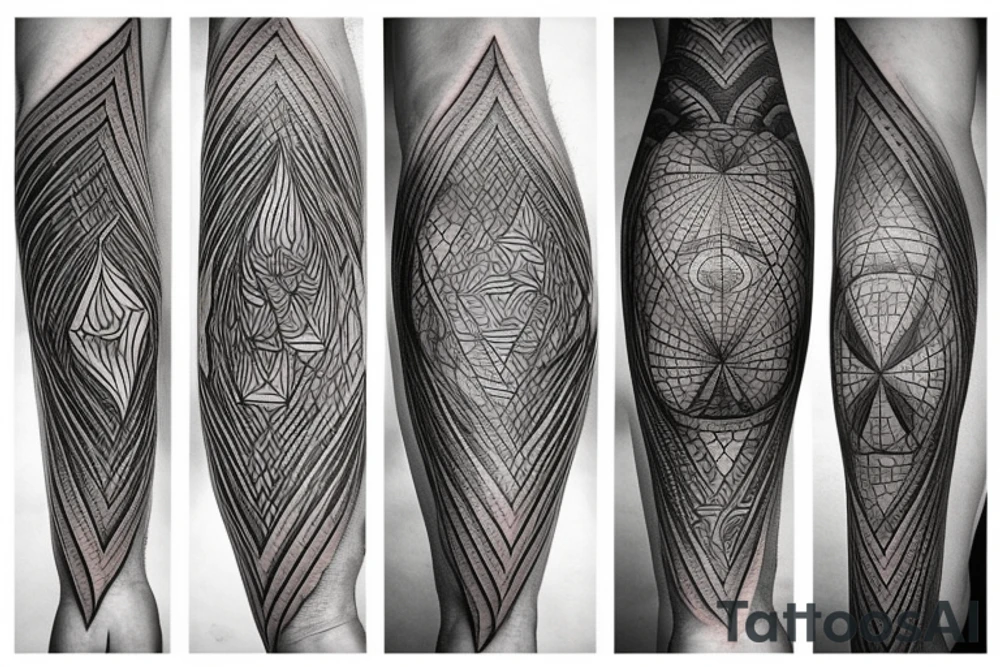 Fire, water, sacred geometry, triangle tattoo idea
