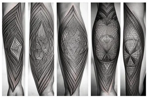 Fire, water, sacred geometry, triangle tattoo idea