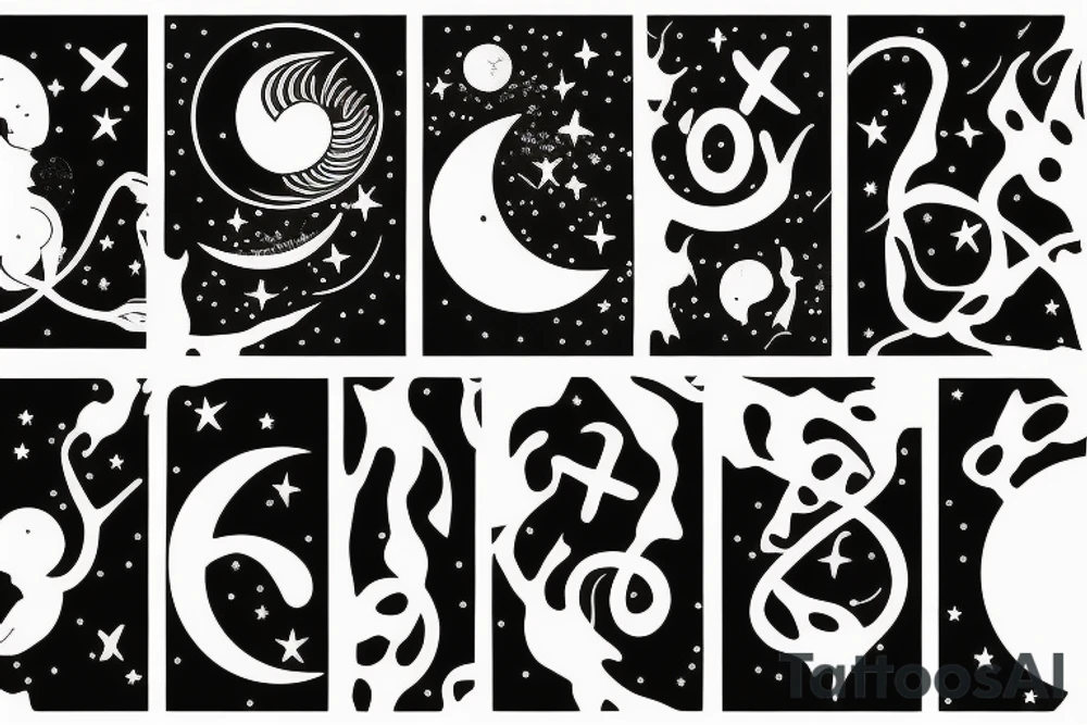 Cancer with moon tattoo idea