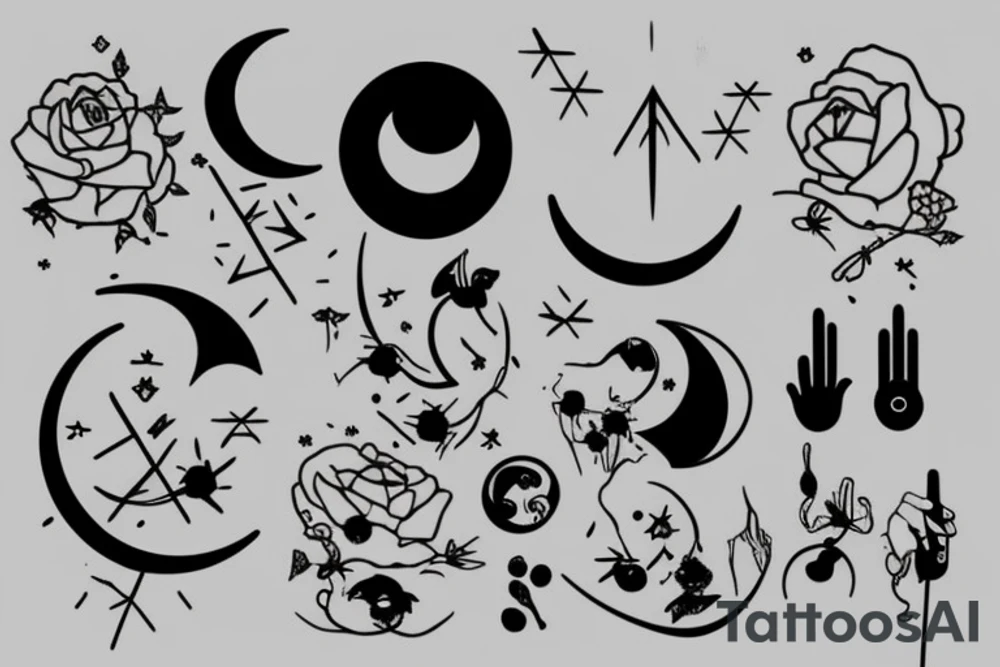 Cancer with moon tattoo idea