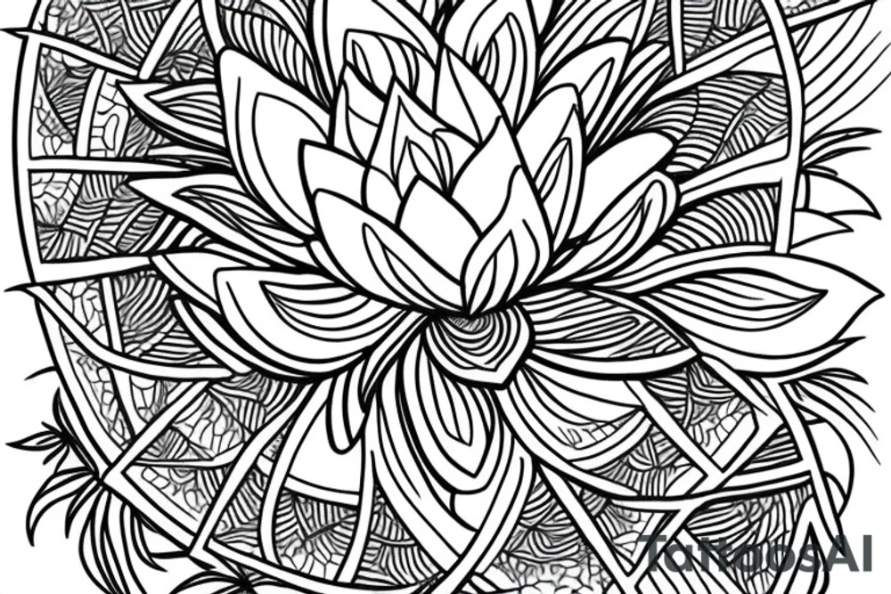 lotus with pyramid tattoo idea