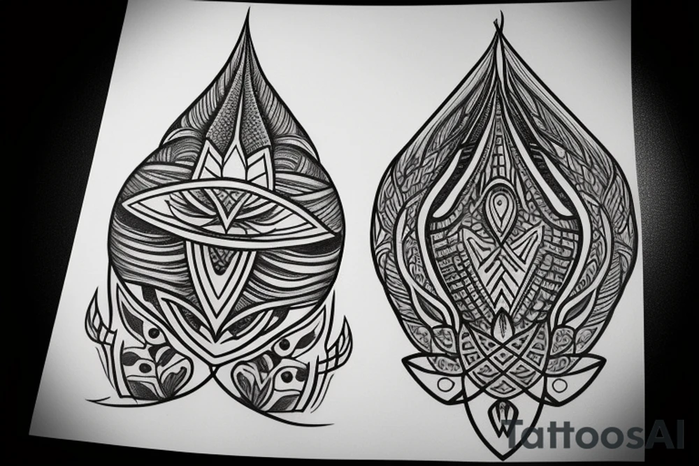 lotus with pyramid tattoo idea