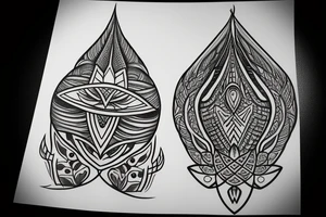 lotus with pyramid tattoo idea
