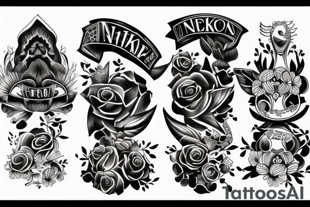 Nikee name tattoo tattoo idea