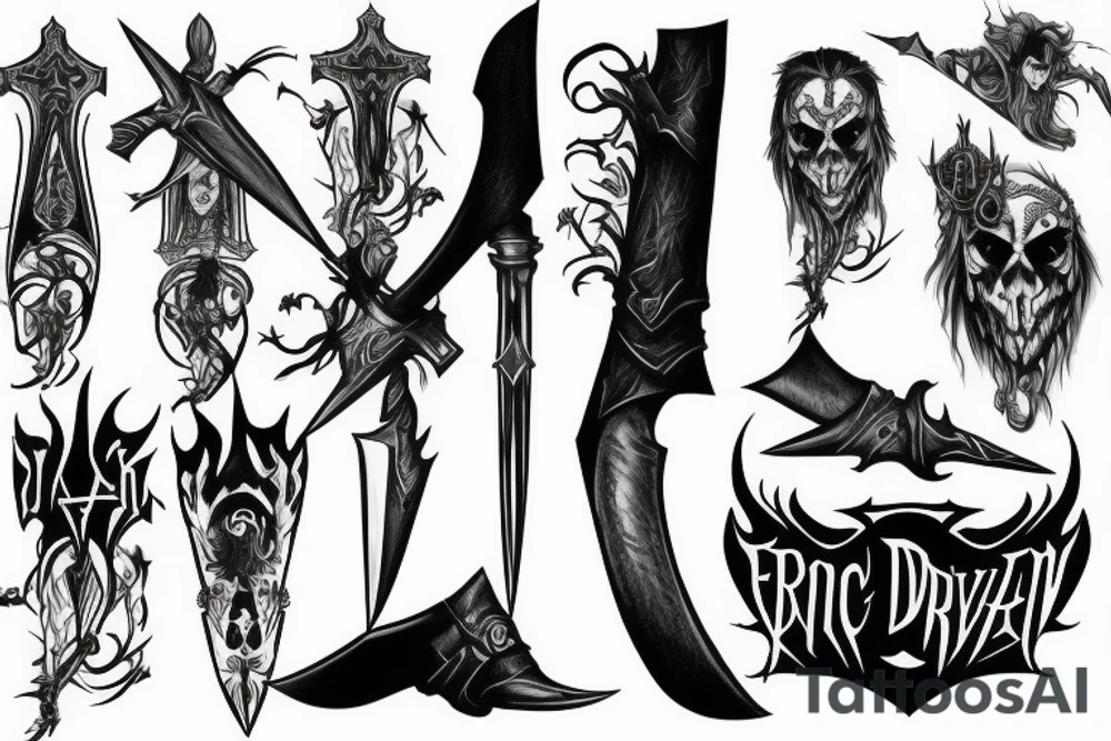 Eric Draven and a dagger tattoo idea