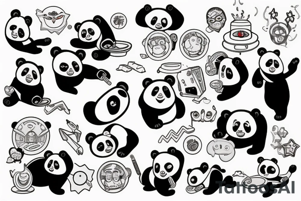 Super panda tattoo idea