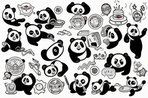Super panda tattoo idea