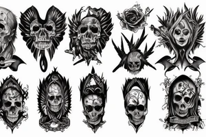 Burning gothic church tattoo idea