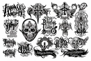 Burning gothic church tattoo idea