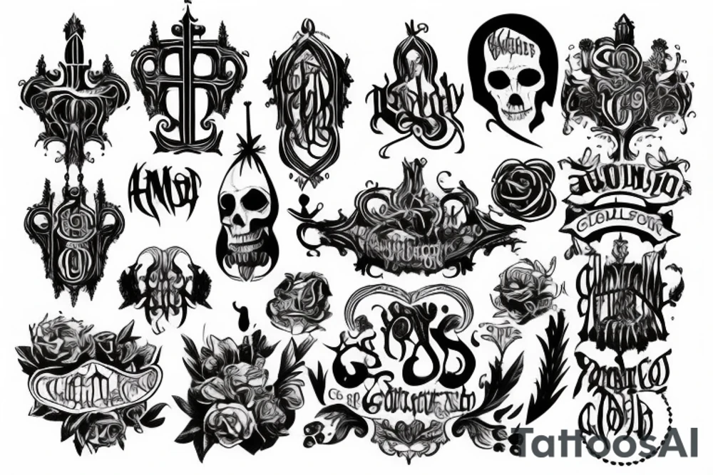 Burning gothic church tattoo idea