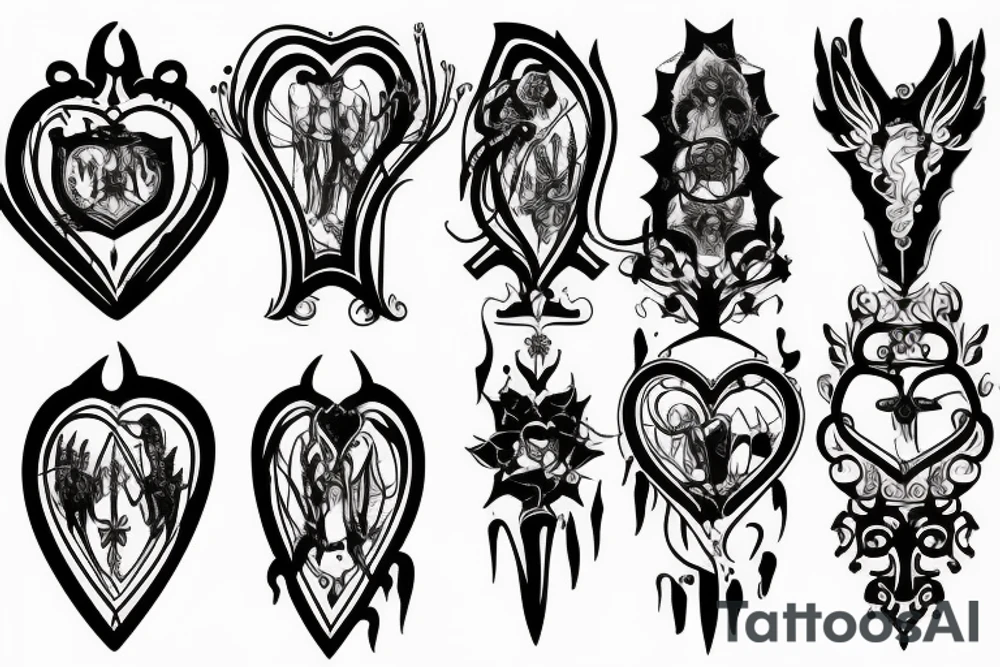 Burning gothic church tattoo idea