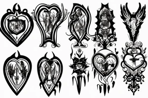 Burning gothic church tattoo idea