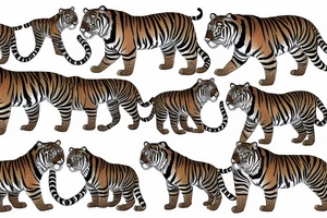 Indian magical tiger tattoo idea