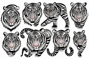 Indian magical tiger tattoo idea
