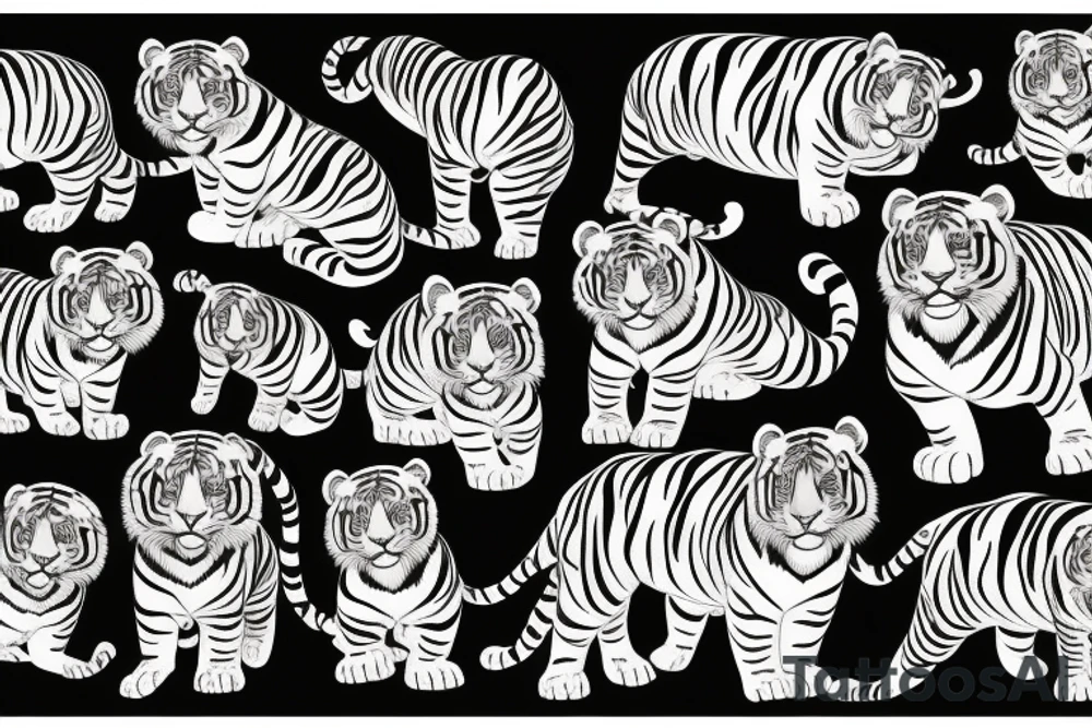 Indian baby mystic tiger tattoo idea
