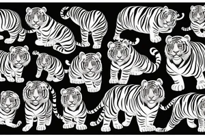 Indian baby mystic tiger tattoo idea