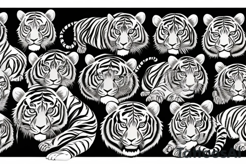 Indian baby mystic tiger tattoo idea