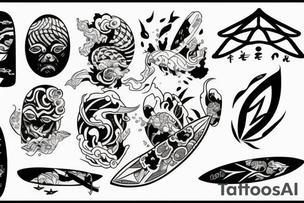Surfer tattoo idea