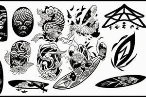 Surfer tattoo idea