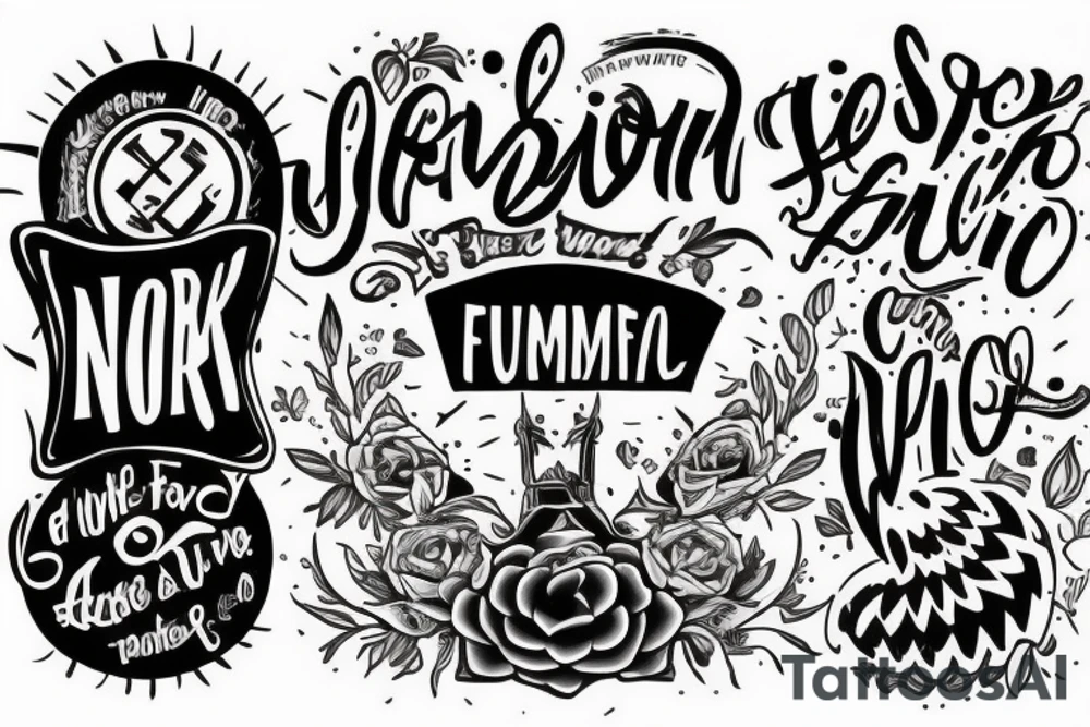 A word with Fuck the norm tattoo idea