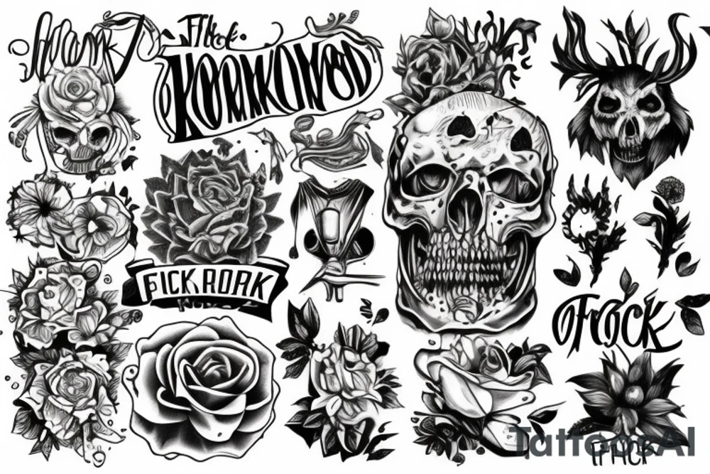 Fuck the norm Word tattoo idea