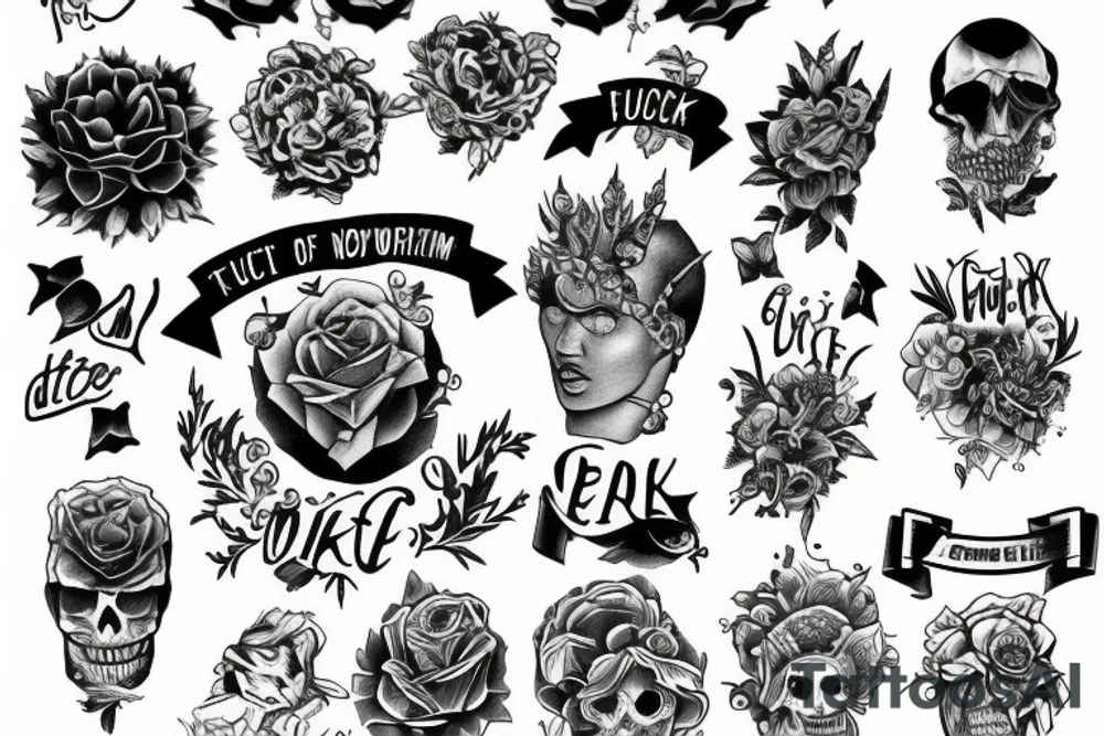 Fuck the norm Word tattoo idea