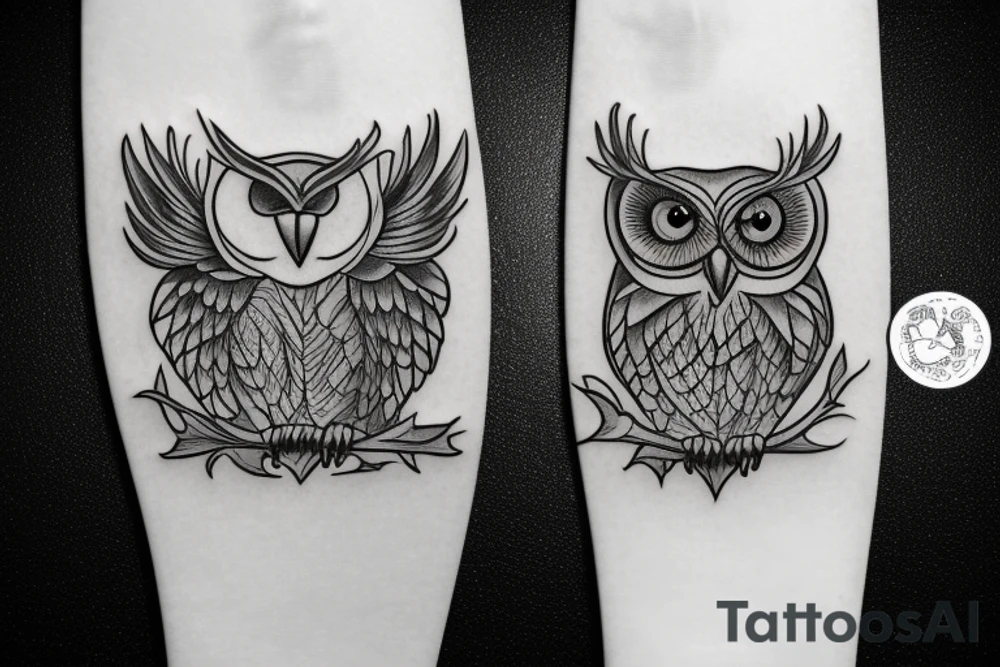 Williamson Family Crest, an Owl, a butter fly and kangaroo tattoo idea