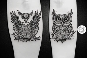Williamson Family Crest, an Owl, a butter fly and kangaroo tattoo idea