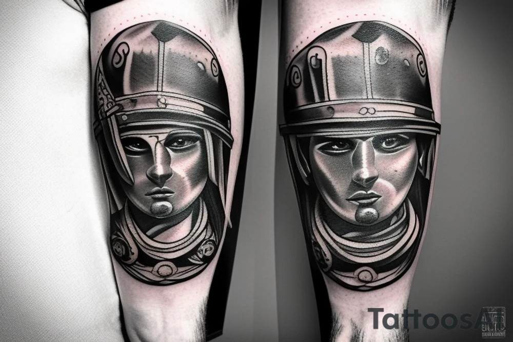 Warrior tattoo on the Colosseum tattoo idea