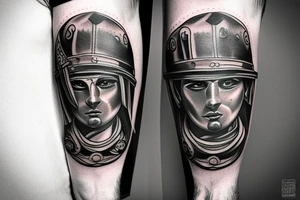Warrior tattoo on the Colosseum tattoo idea
