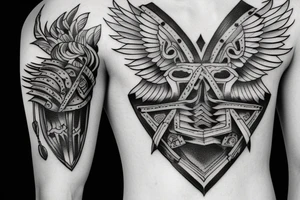 Warrior tattoo on the Colosseum tattoo idea