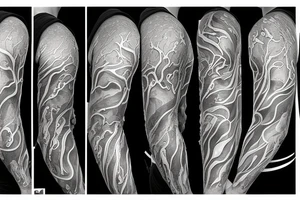 Veins left  arm tattoo idea