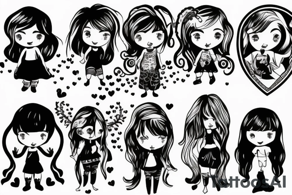 Little girl with big heart stolen by adulthood tattoo idea