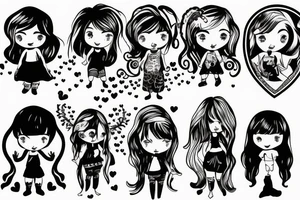 Little girl with big heart stolen by adulthood tattoo idea
