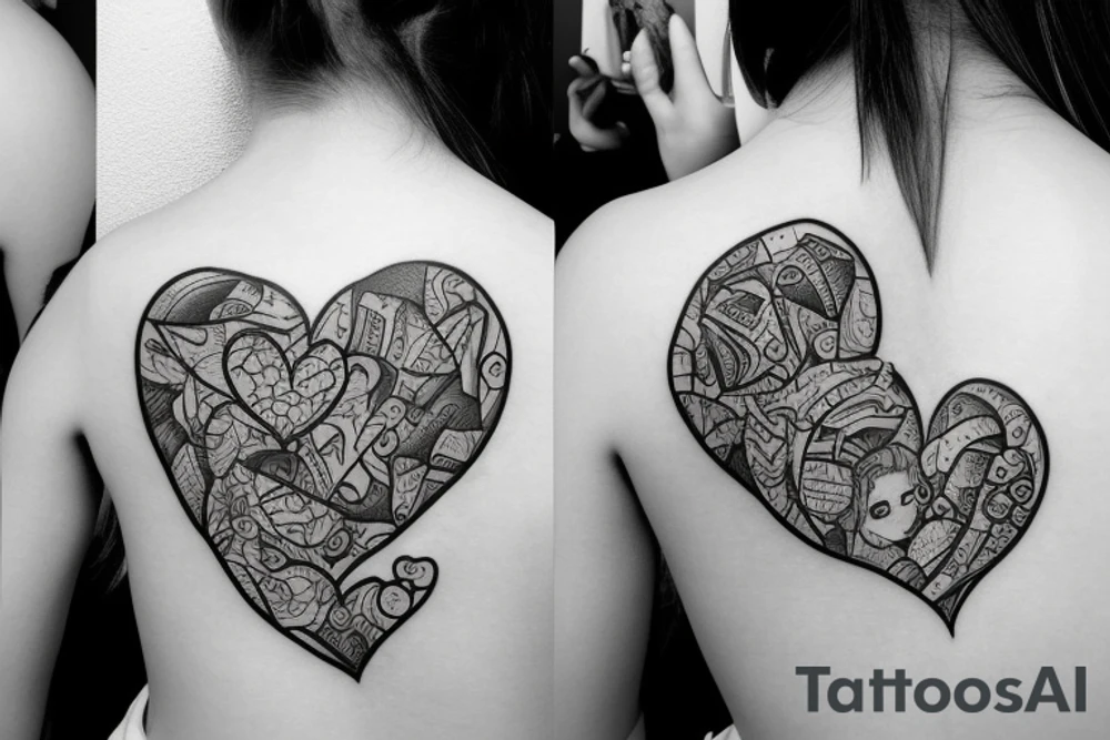 Little girl with big heart stolen by adulthood tattoo idea
