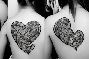 Little girl with big heart stolen by adulthood tattoo idea