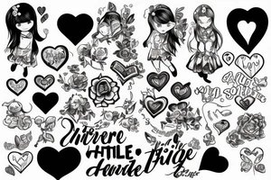 Little girl with big heart stolen by adulthood tattoo idea