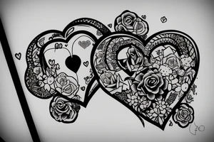 Little girl with big heart stolen by adulthood tattoo idea