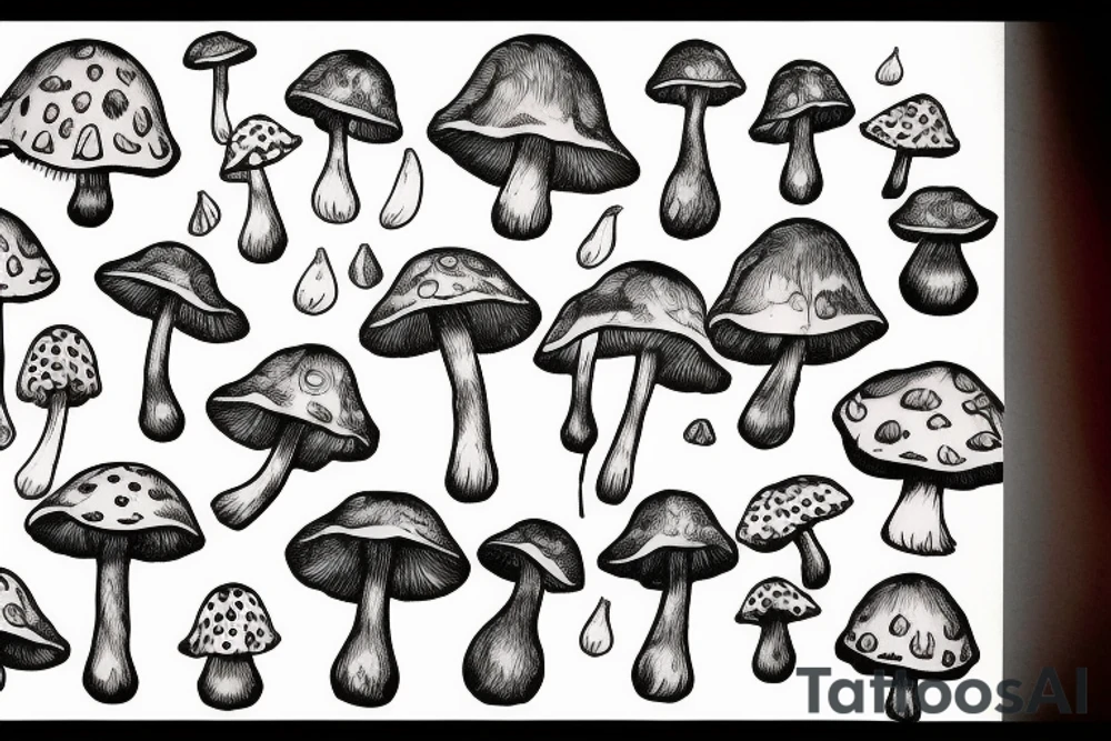 fly agaric mushroom tattoo idea