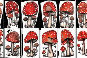 fly agaric mushroom tattoo idea