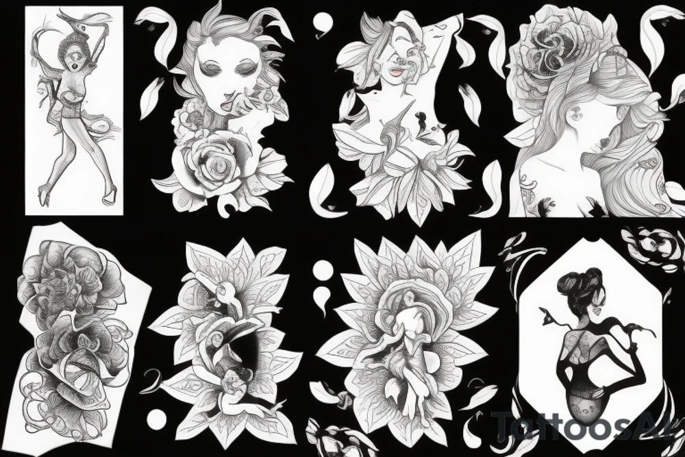 Dancing venus tattoo idea