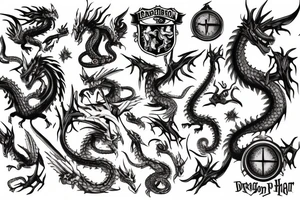 Dragón and Harry Potter tattoo idea