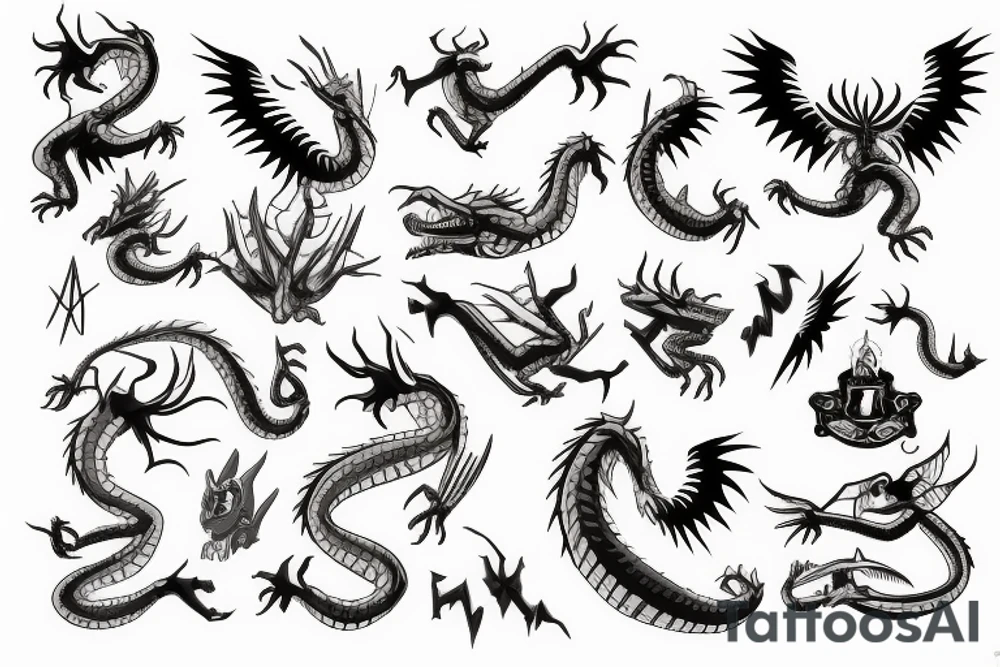 Dragón and Harry Potter tattoo idea