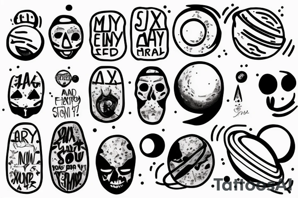 My Anxiety Is Size Of a Planet and thats hurt everyday tattoo idea