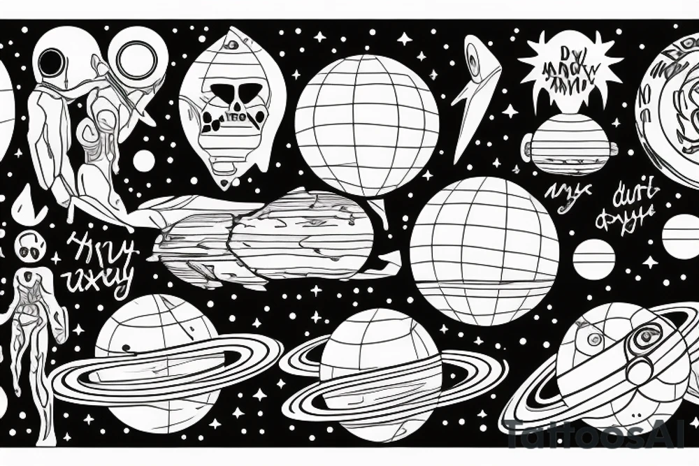My Anxiety Is Size Of a Planet and thats hurt everyday tattoo idea