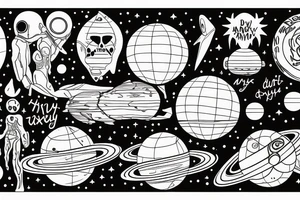 My Anxiety Is Size Of a Planet and thats hurt everyday tattoo idea